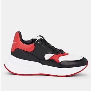 alexander mcqueen red and white trainers